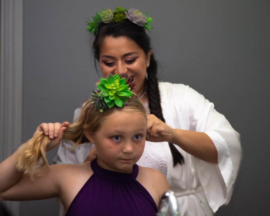 Emotional moment between bride and her mother